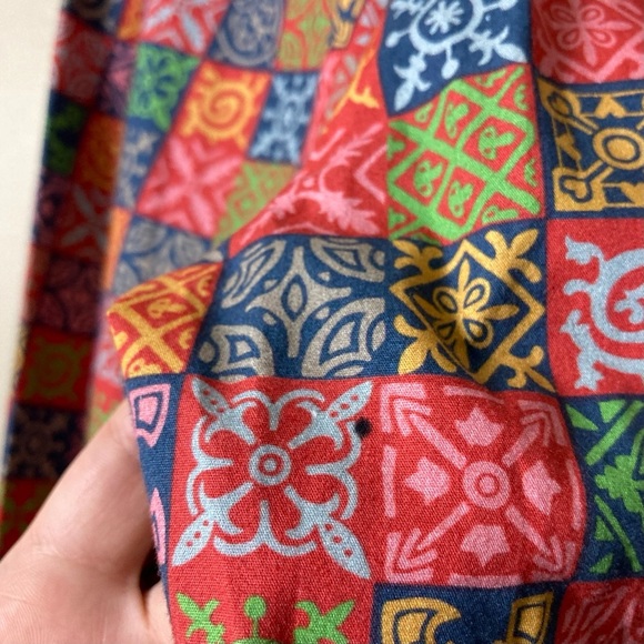 NWT Coco Shop Cotton Pants in Navy Checkerboard - Picture 10 of 11